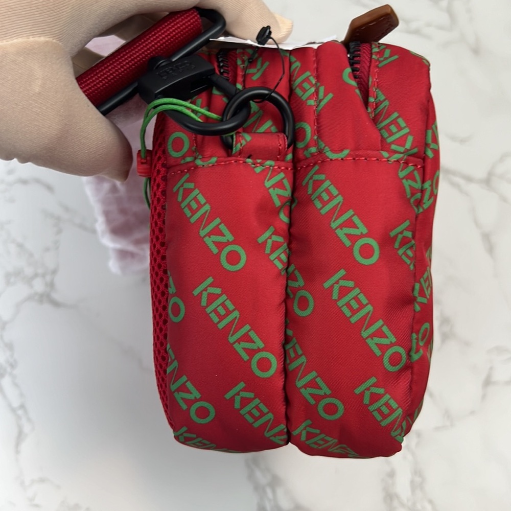 KENZO Logo Print Crossbody Red - Picture 8 of 16